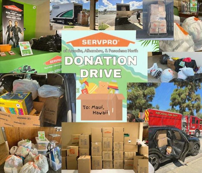 Collage of donations received for one month